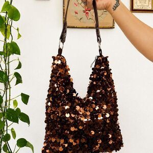 American-vintage Women's Brown and Black Bag